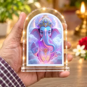 Lord Ganesha L Shape Acrylic Showpiece 3 X 3.5 Inch For Home, Office And Car (F176205) Lord Ganesha L Shape Acrylic Showpiece 3 X 3.5 Inch For Home, Office And Car (F176205)