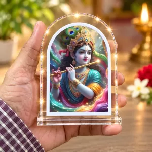 Lord Krishna L Shape Acrylic Showpiece 3 X 3.5 Inch For Home, Office And Car (F176217) Lord Krishna L Shape Acrylic Showpiece 3 X 3.5 Inch For Home, Office And Car (F176217)