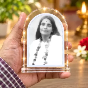 Anandamayi Ma L Shape Acrylic Showpiece 3 X 3.5 Inch For Home, Office And Car (F176229) Anandamayi Ma L Shape Acrylic Showpiece 3 X 3.5 Inch For Home, Office And Car (F176229)