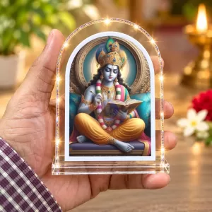 Lord Krishna L Shape Acrylic Showpiece 3 X 3.5 Inch For Home, Office And Car (F176233) Lord Krishna L Shape Acrylic Showpiece 3 X 3.5 Inch For Home, Office And Car (F176233)