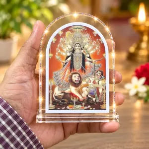 Durga Maa L Shape Acrylic Showpiece 3 X 3.5 Inch For Home, Office And Car (F176235) Durga Maa L Shape Acrylic Showpiece 3 X 3.5 Inch For Home, Office And Car (F176235)
