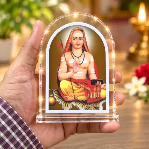 Adi Guru Shankaracharya L Shape Acrylic Showpiece 3 X 3.5 Inch For Home, Office And Car (F176245)