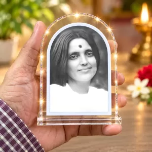 Anandamayi Ma L Shape Acrylic Showpiece 3 X 3.5 Inch For Home, Office And Car (F176252) Anandamayi Ma L Shape Acrylic Showpiece 3 X 3.5 Inch For Home, Office And Car (F176252)