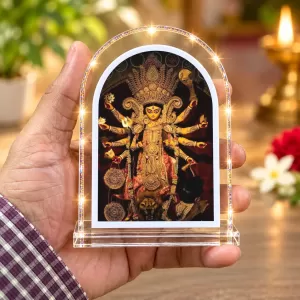 Durga Maa L Shape Acrylic Showpiece 3 X 3.5 Inch For Home, Office And Car (F176255) Durga Maa L Shape Acrylic Showpiece 3 X 3.5 Inch For Home, Office And Car (F176255)