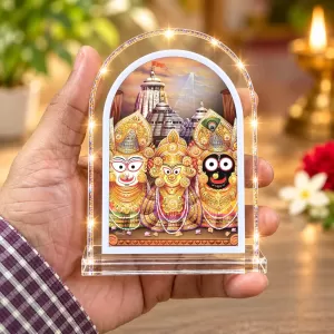 Lord Jagannath L Shape Acrylic Showpiece 3 X 3.5 Inch For Home, Office And Car (F176257) Lord Jagannath L Shape Acrylic Showpiece 3 X 3.5 Inch For Home, Office And Car (F176257)
