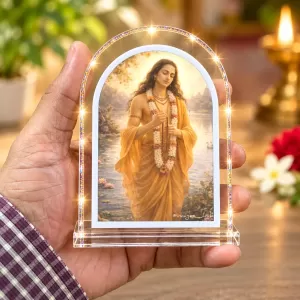 Saint Chaitannya Mahaprovu L Shape Acrylic Showpiece 3 X 3.5 Inch For Home, Office And Car (F176263) Saint Chaitannya Mahaprovu L Shape Acrylic Showpiece 3 X 3.5 Inch For Home, Office And Car (F176263)