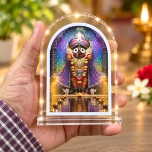 Lord Jagannath L Shape Acrylic Showpiece 3 X 3.5 Inch For Home, Office And Car (F176270) Lord Jagannath L Shape Acrylic Showpiece 3 X 3.5 Inch For Home, Office And Car (F176270)
