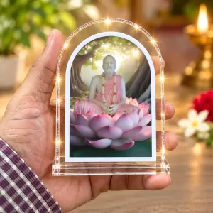 Shree Shree Ramakrishna L Shape Acrylic Showpiece 3 X 3.5 Inch For Home, Office And Car (F176273) Shree Shree Ramakrishna L Shape Acrylic Showpiece 3 X 3.5 Inch For Home, Office And Car (F176273)