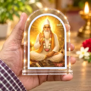 Sant Kabir Das L Shape Acrylic Showpiece 3 X 3.5 Inch For Home, Office And Car (F176276)