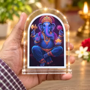 Lord Ganesha L Shape Acrylic Showpiece 3 X 3.5 Inch For Home, Office And Car (F176292) Lord Ganesha L Shape Acrylic Showpiece 3 X 3.5 Inch For Home, Office And Car (F176292)