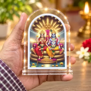 Lakshmi Narayan L Shape Acrylic Showpiece 3 X 3.5 Inch For Home, Office And Car (F176304) Lakshmi Narayan L Shape Acrylic Showpiece 3 X 3.5 Inch For Home, Office And Car (F176304)