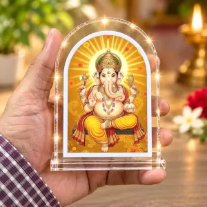 Lord Ganesha L Shape Acrylic Showpiece 3 X 3.5 Inch For Home, Office And Car (F176309) Lord Ganesha L Shape Acrylic Showpiece 3 X 3.5 Inch For Home, Office And Car (F176309)