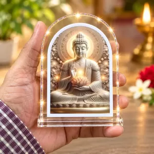 Buddha L Shape Acrylic Showpiece 3 X 3.5 Inch For Home, Office And Car (F176312) Buddha L Shape Acrylic Showpiece 3 X 3.5 Inch For Home, Office And Car (F176312)