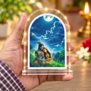 Radha Krishna L Shape Acrylic Showpiece 3 X 3.5 Inch For Home, Office And Car (F176319) Radha Krishna L Shape Acrylic Showpiece 3 X 3.5 Inch For Home, Office And Car (F176319)