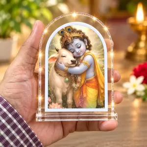 Lord Krishna L Shape Acrylic Showpiece 3 X 3.5 Inch For Home, Office And Car (F176321) Lord Krishna L Shape Acrylic Showpiece 3 X 3.5 Inch For Home, Office And Car (F176321)