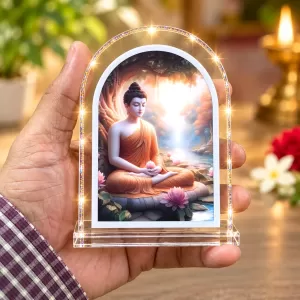 Buddha L Shape Acrylic Showpiece 3 X 3.5 Inch For Home, Office And Car (F176326) Buddha L Shape Acrylic Showpiece 3 X 3.5 Inch For Home, Office And Car (F176326)
