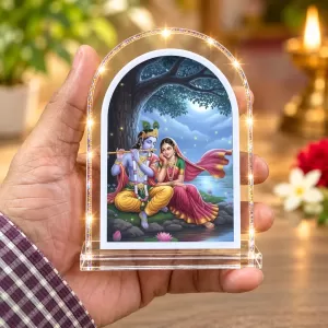 Radha Krishna L Shape Acrylic Showpiece 3 X 3.5 Inch For Home, Office And Car (F176344) Radha Krishna L Shape Acrylic Showpiece 3 X 3.5 Inch For Home, Office And Car (F176344)