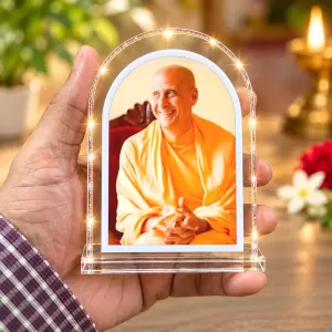 Radhaanath Swami L Shape Acrylic Showpiece 3 X 3.5 Inch For Home, Office And Car (F176348) Radhaanath Swami L Shape Acrylic Showpiece 3 X 3.5 Inch For Home, Office And Car (F176348)
