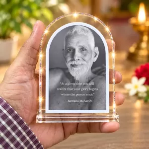 Ramana Maharshi L Shape Acrylic Showpiece 3 X 3.5 Inch For Home, Office And Car (F176351) Ramana Maharshi L Shape Acrylic Showpiece 3 X 3.5 Inch For Home, Office And Car (F176351)
