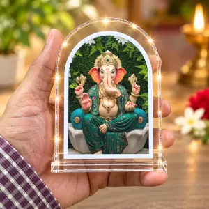 Lord Ganesha L Shape Acrylic Showpiece 3 X 3.5 Inch For Home, Office And Car (F176355) Lord Ganesha L Shape Acrylic Showpiece 3 X 3.5 Inch For Home, Office And Car (F176355)