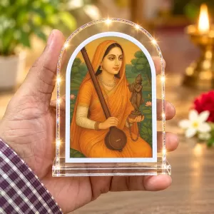Meerabai L Shape Acrylic Showpiece 3 X 3.5 Inch For Home, Office And Car (F176357)