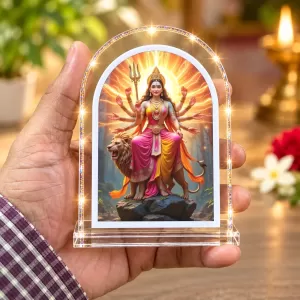 Durga Maa L Shape Acrylic Showpiece 3 X 3.5 Inch For Home, Office And Car (F176362) Durga Maa L Shape Acrylic Showpiece 3 X 3.5 Inch For Home, Office And Car (F176362)