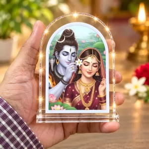 Shiva Parvati L Shape Acrylic Showpiece 3 X 3.5 Inch For Home, Office And Car (F176367) Shiva Parvati L Shape Acrylic Showpiece 3 X 3.5 Inch For Home, Office And Car (F176367)