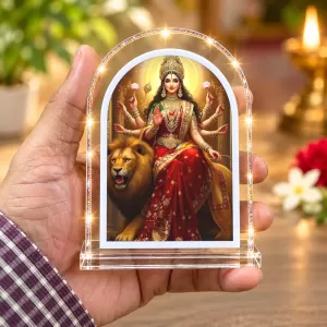 Durga Maa L Shape Acrylic Showpiece 3 X 3.5 Inch For Home, Office And Car (F176372) Durga Maa L Shape Acrylic Showpiece 3 X 3.5 Inch For Home, Office And Car (F176372)