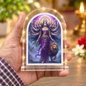 Durga Maa L Shape Acrylic Showpiece 3 X 3.5 Inch For Home, Office And Car (F176382) Durga Maa L Shape Acrylic Showpiece 3 X 3.5 Inch For Home, Office And Car (F176382)