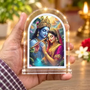Radha Krishna L Shape Acrylic Showpiece 3 X 3.5 Inch For Home, Office And Car (F176386) Radha Krishna L Shape Acrylic Showpiece 3 X 3.5 Inch For Home, Office And Car (F176386)