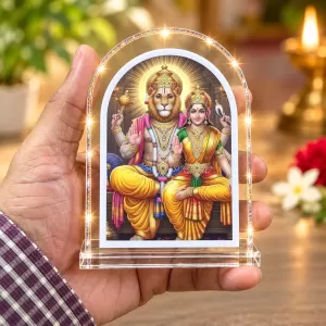 Lakshmi Narasimha L Shape Acrylic Showpiece 3 X 3.5 Inch For Home, Office And Car (F176388) Lakshmi Narasimha L Shape Acrylic Showpiece 3 X 3.5 Inch For Home, Office And Car (F176388)
