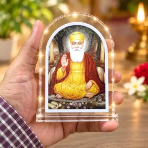 Guru Nanak Dev Ji L Shape Acrylic Showpiece 3 X 3.5 Inch For Home, Office And Car (F176393) Guru Nanak Dev Ji L Shape Acrylic Showpiece 3 X 3.5 Inch For Home, Office And Car (F176393)