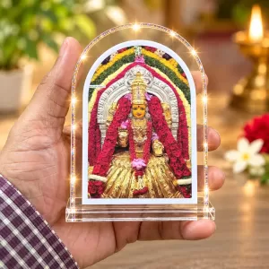 Goddess Nimishamba Devi L Shape Acrylic Showpiece 3 X 3.5 Inch For Home, Office And Car (F176398)