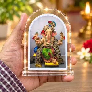 Lord Ganesha L Shape Acrylic Showpiece 3 X 3.5 Inch For Home, Office And Car (F176401) Lord Ganesha L Shape Acrylic Showpiece 3 X 3.5 Inch For Home, Office And Car (F176401)