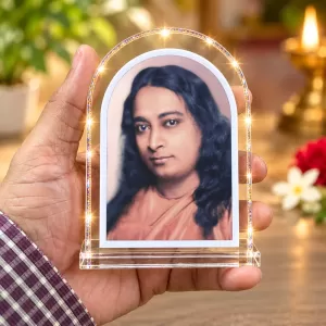 Paramahansa Yogananda L Shape Acrylic Showpiece 3 X 3.5 Inch For Home, Office And Car (F176402) Paramahansa Yogananda L Shape Acrylic Showpiece 3 X 3.5 Inch For Home, Office And Car (F176402)