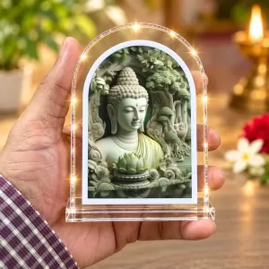 Buddha L Shape Acrylic Showpiece 3 X 3.5 Inch For Home, Office And Car (F176404) Buddha L Shape Acrylic Showpiece 3 X 3.5 Inch For Home, Office And Car (F176404)