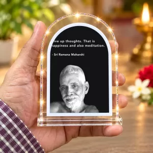 Ramana Maharshi L Shape Acrylic Showpiece 3 X 3.5 Inch For Home, Office And Car (F176410) Ramana Maharshi L Shape Acrylic Showpiece 3 X 3.5 Inch For Home, Office And Car (F176410)