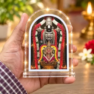 Lord Venkatswar L Shape Acrylic Showpiece 3 X 3.5 Inch For Home, Office And Car (F176413)