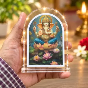 Lord Ganesha L Shape Acrylic Showpiece 3 X 3.5 Inch For Home, Office And Car (F176414) Lord Ganesha L Shape Acrylic Showpiece 3 X 3.5 Inch For Home, Office And Car (F176414)