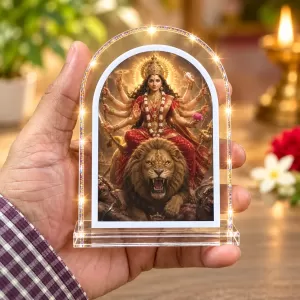 Durga Maa L Shape Acrylic Showpiece 3 X 3.5 Inch For Home, Office And Car (F176417) Durga Maa L Shape Acrylic Showpiece 3 X 3.5 Inch For Home, Office And Car (F176417)