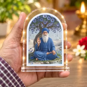 Guru Nanak Ji L Shape Acrylic Showpiece 3 X 3.5 Inch For Home, Office And Car (F176420) Guru Nanak Ji L Shape Acrylic Showpiece 3 X 3.5 Inch For Home, Office And Car (F176420)