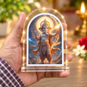 Lord Ganesha L Shape Acrylic Showpiece 3 X 3.5 Inch For Home, Office And Car (F176422) Lord Ganesha L Shape Acrylic Showpiece 3 X 3.5 Inch For Home, Office And Car (F176422)