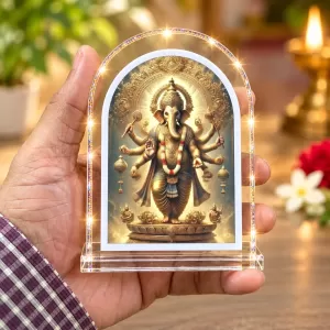 Lord Ganesha L Shape Acrylic Showpiece 3 X 3.5 Inch For Home, Office And Car (F176425) Lord Ganesha L Shape Acrylic Showpiece 3 X 3.5 Inch For Home, Office And Car (F176425)