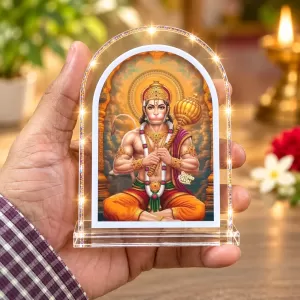 Hanuman L Shape Acrylic Showpiece 3 X 3.5 Inch For Home, Office And Car (F176433)