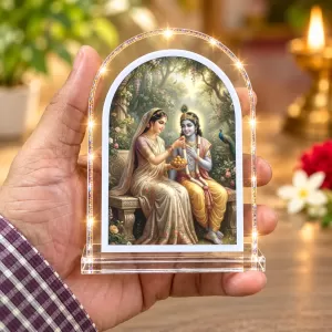 Radha Krishna L Shape Acrylic Showpiece 3 X 3.5 Inch For Home, Office And Car (F176440) Radha Krishna L Shape Acrylic Showpiece 3 X 3.5 Inch For Home, Office And Car (F176440)