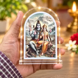 Shiva Parvati L Shape Acrylic Showpiece 3 X 3.5 Inch For Home, Office And Car (F176441) Shiva Parvati L Shape Acrylic Showpiece 3 X 3.5 Inch For Home, Office And Car (F176441)