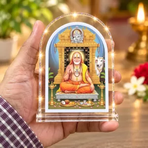 Raghavendra Swami L Shape Acrylic Showpiece 3 X 3.5 Inch For Home, Office And Car (F176446) Raghavendra Swami L Shape Acrylic Showpiece 3 X 3.5 Inch For Home, Office And Car (F176446)
