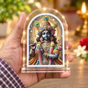 Lord Krishna L Shape Acrylic Showpiece 3 X 3.5 Inch For Home, Office And Car (F176448) Lord Krishna L Shape Acrylic Showpiece 3 X 3.5 Inch For Home, Office And Car (F176448)