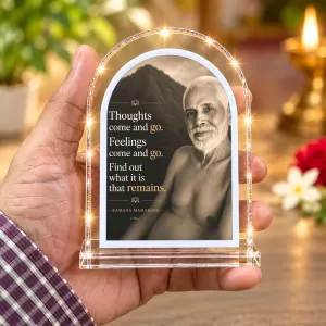 Ramana Maharshi L Shape Acrylic Showpiece 3 X 3.5 Inch For Home, Office And Car (F176453) Ramana Maharshi L Shape Acrylic Showpiece 3 X 3.5 Inch For Home, Office And Car (F176453)