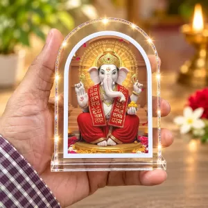 Lord Ganesha L Shape Acrylic Showpiece 3 X 3.5 Inch For Home, Office And Car (F176457) Lord Ganesha L Shape Acrylic Showpiece 3 X 3.5 Inch For Home, Office And Car (F176457)